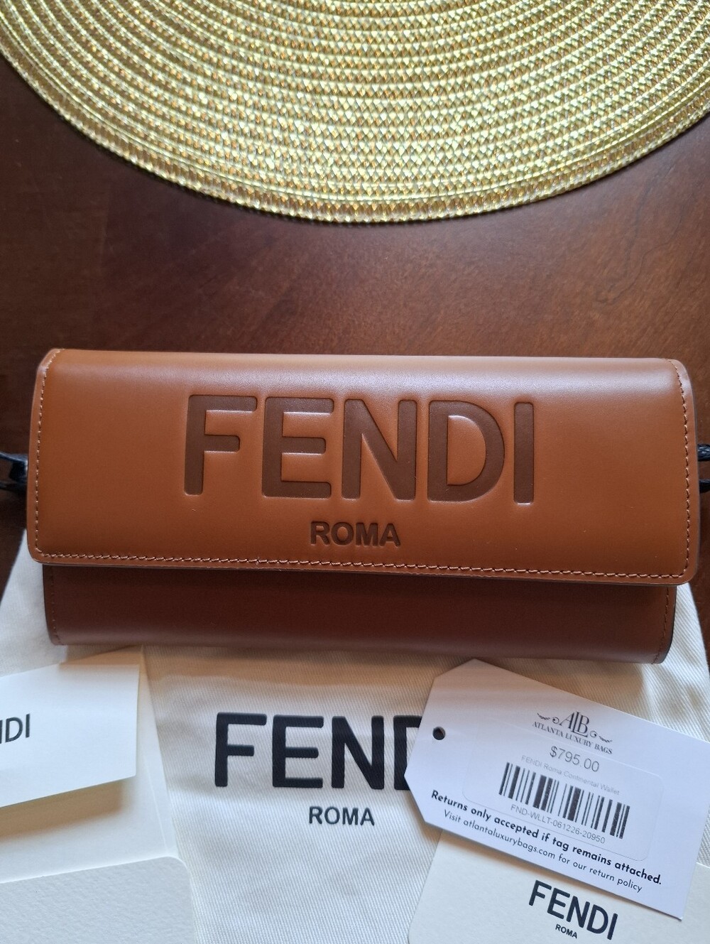 Fendi Roma Tan Leather Wallet